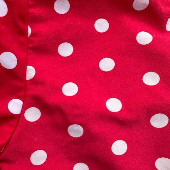 Girls Red Polka Dot Long Sleeve One Piece Swim Suit Size 10 - Picture 10 of 10